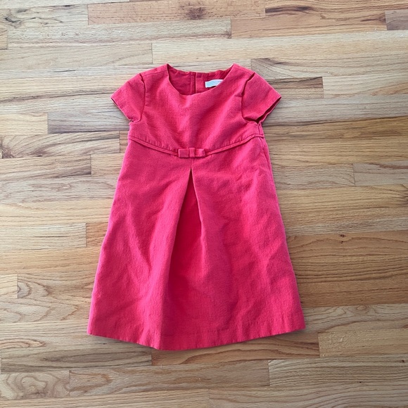 Zara red mini dress with a bow and short sleeves. Small girl size 9/10 - Picture 1 of 6